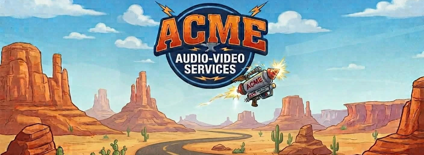 ACME AVS artwork with West Texas desert scenery